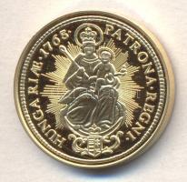 "Magyar aranypénzek utánveretben - Mária Terézia 2 dukát" aranyozott Ag(0.999) emlékérem (...