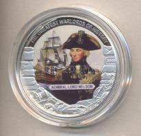 Libéria 2009. 5$ ezüstözött Cu "Nagy Hadvezérek / Nelson admirális" T:PP Tanúsítvánnyal, c...