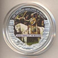 Libéria 2009. 5$ ezüstözött Cu "Nagy Hadvezérek / Árpád fejedelem" T:PP Tanúsítvánnyal, cs...