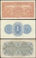 Ausztria/nemzetközi megszállás 1944. 50Gr + 1Sch + 2Sch T:II,II-
Austria/allied occupation 1944. 50 ...