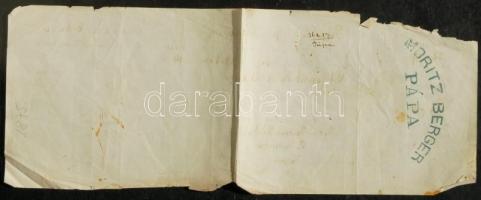 1875. "Tisza" Biztosító Társaság biztosítási kötvény