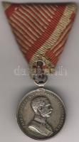 Franz Joseph I. "Der Tapferkeit" vitézségi érem ezüst T:2/3+