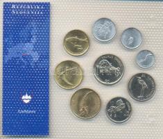 Szlovénia 1992-2003. 10s-50T 9klf darab "Az utolsó Tolár forgalmi pénzek" szettben T:1
Slo...