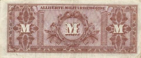 Német 3. Birodalom/Szövetséges megszállás 1944. 50M (2x) nyolcjegyű sorszám T:III
German Third Reich...