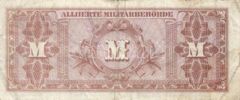 Német 3. Birodalom/Szövetséges megszállás 1944. 50M (2x) nyolcjegyű sorszám T:III
German Third Reich...