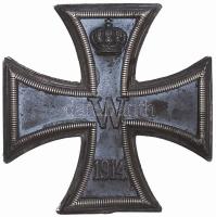 Német Birodalom / Poroszország 1914. Vaskereszt II. osztály kitűzővé alakítva T:2 German Empire / Prussia 1914. Iron Cross II. class formed to pin C:XF