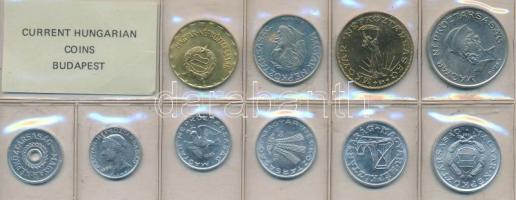 1985. 2f-20Ft 10db klf érmés forgalmi sor fóliatokban T:1