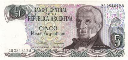 Argentína 1P + 5P + 10P + 5000P bankjegy T:I
Argentina 1 Peso + 5 Pesos + 10 Pesos + 5000 Pesos C:Un...