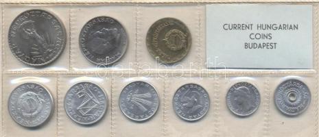 1974. 2f-10Ft 9db klf érmés forgalmi sor fóliatokban T:1