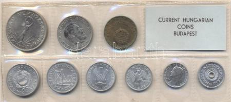 1971. 2f-10Ft 9db klf érmés forgalmi sor fóliatokban T:1