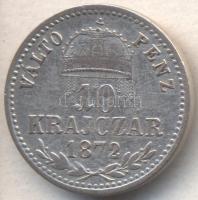 1872KB 10Kr Ag "Váltó Pénz" T:3