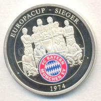 Németország 2000. "FC Bayern München - Európa Kupa győztes 1974" ezüstözött, bicolor ffém emlékérem T:PP Csak 9999db!
