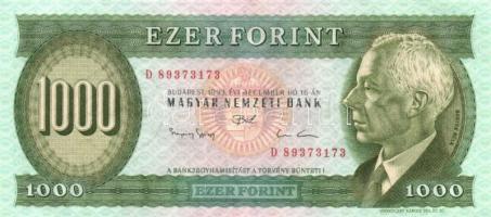 1993. 1000Ft "D" (5x) egymás utáni sorszámmal T:II-