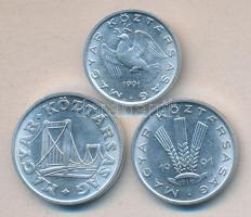 1991. 10f + 20f + 50f T:1-,2