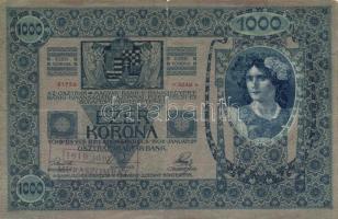 1902. 1000K + 1912. 100K + 1913. 20K mindhárom "Felülbélyegzés 1919.jún. 7. Muraszombat Jegyzői...