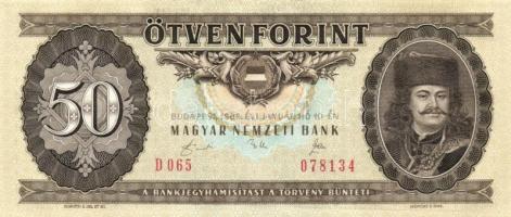 1989. 50Ft (4x) egymás utáni és egymáshoz közeli sorszámok T:I