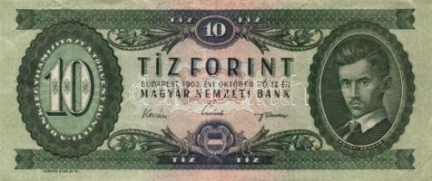 1949-1980. 10Ft, 20Ft, 100Ft összesen 9db bankjegy T:II,III