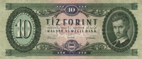 1949-1980. 10Ft, 20Ft, 100Ft összesen 9db bankjegy T:II,III