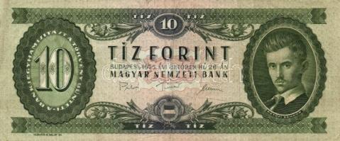 1949-1980. 10Ft, 20Ft, 100Ft összesen 9db bankjegy T:II,III