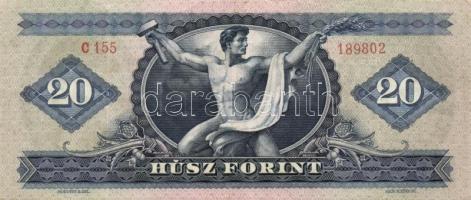1949-1980. 10Ft, 20Ft, 100Ft összesen 9db bankjegy T:II,III