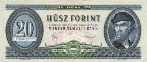 1949-1980. 10Ft, 20Ft, 100Ft összesen 9db bankjegy T:II,III