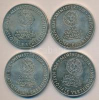 NDK 1976. "20 éves a Nemzeti Népi Hadsereg" 4db emlékérem dísztokban T:1
GDR 1976. "2...