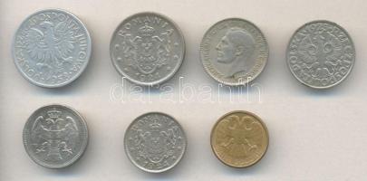 Vegyes külföldi tétel 7db klf érmével, szebb darabokkal! T:vegyes
Mixed lot with 7 pieces of various...