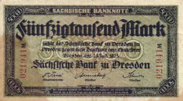 Német Birodalom/Weimari Köztársaság/Drezda 1923. 5db különféle városi kiadású bankjegy T:III,III-
Ge...
