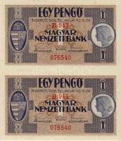 1938. 1P 2x összefüggő párban T:I