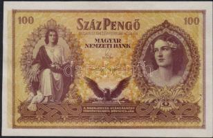 1943. 100P "Szálasi" kettős alapnyomat erősen balra csúszva T:I