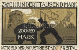 Német Birodalom/Weimari Köztársaság/Reichsbahn Direktion/Berlin/Drezda 1923. 4db különféle bankjegy ...