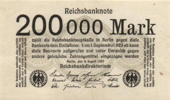 Német Birodalom/Weimari Köztársaság 1923. 8db különféle inflációs bankjegy, közte vízjel variációk is T:I-,II,III Germany/Weimar Republic 1923. eight different inflation banknotes with watermark variations C:AU,XF,F