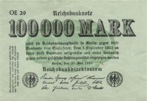 Német Birodalom/Weimari Köztársaság 1923. 8db különféle inflációs bankjegy, közte vízjel variációk i...