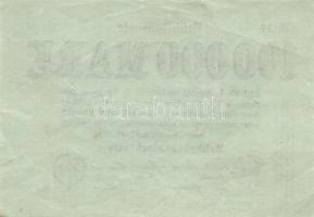 Német Birodalom/Weimari Köztársaság 1923. 8db különféle inflációs bankjegy, közte vízjel variációk i...