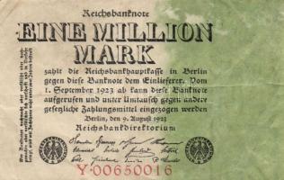 Német Birodalom/Weimari Köztársaság 1923. 8db különféle inflációs bankjegy, közte vízjel variációk i...