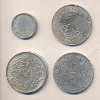 4db klf ezüst érme fém hamisítványa T:vegyes 4 pieces of various fake coins C:mixed