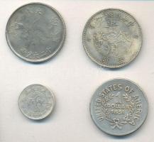 4db klf ezüst érme fém hamisítványa T:vegyes
4 pieces of various fake coins C:mixed