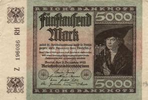 Német Birodalom/Weimari Köztársaság 1920-23. 6db különféle bankjegy T:I,II,III
Germany/Weimar Republ...