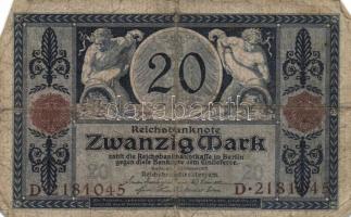 Német Birodalom/Weimari Köztársaság 1908-1923. 12db különféle bankjegy T:I,II,III,III-
Germany/Weima...