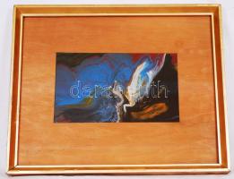 Bán jelzéssel: Kafferbivaly. Olaj, papír, üvegezett keret, 34×41 cm