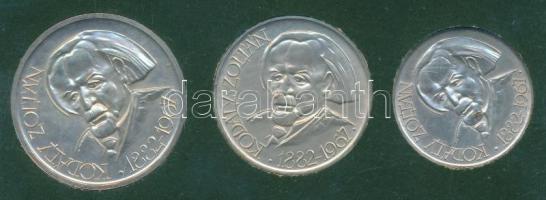 1967. 25Ft Ag + 50Ft Ag + 100Ft Ag "Kodály" sor eredeti MNB tokban(zöld) T:BU