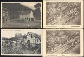 74 db régi, belga városképes lap, sok használatlan