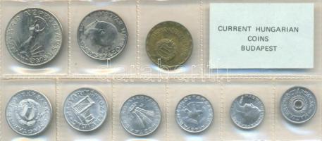 1980. 2f-10Ft 9db klf érmés forgalmi sor fóliatokban T:1