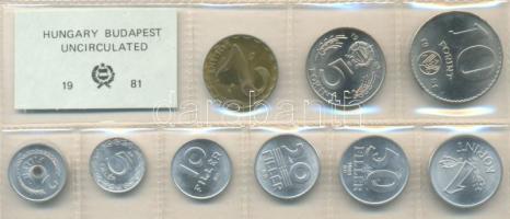 1981. 2f-10Ft 9db klf érmés forgalmi sor fóliatokban T:1