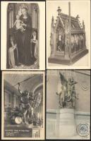 57 db régi képeslap belga műemlékekről és természeti alakulatokról, legtöbbjük megíratlan