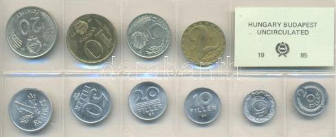 1985. 2f-20Ft 10db klf érmés forgalmi sor fóliatokban T:1