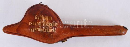 cca 1920 Szokatlan alakú női tajtékpipa bakelit szárral Weisz S. Fia Budapest Király u. 3. sz. alatt...