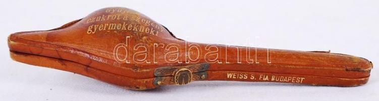 cca 1920 Szokatlan alakú női tajtékpipa bakelit szárral Weisz S. Fia Budapest Király u. 3. sz. alatt...