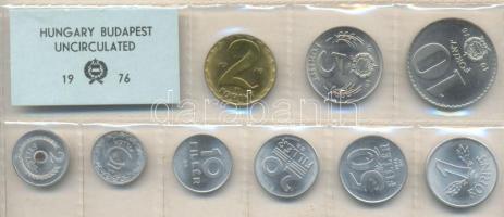 1976. 2f-10Ft 9db klf érmés forgalmi sor fóliatokban T:1