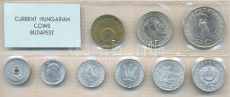 1973. 2f-10Ft 9db klf érmés forgalmi sor fóliatokban T:1